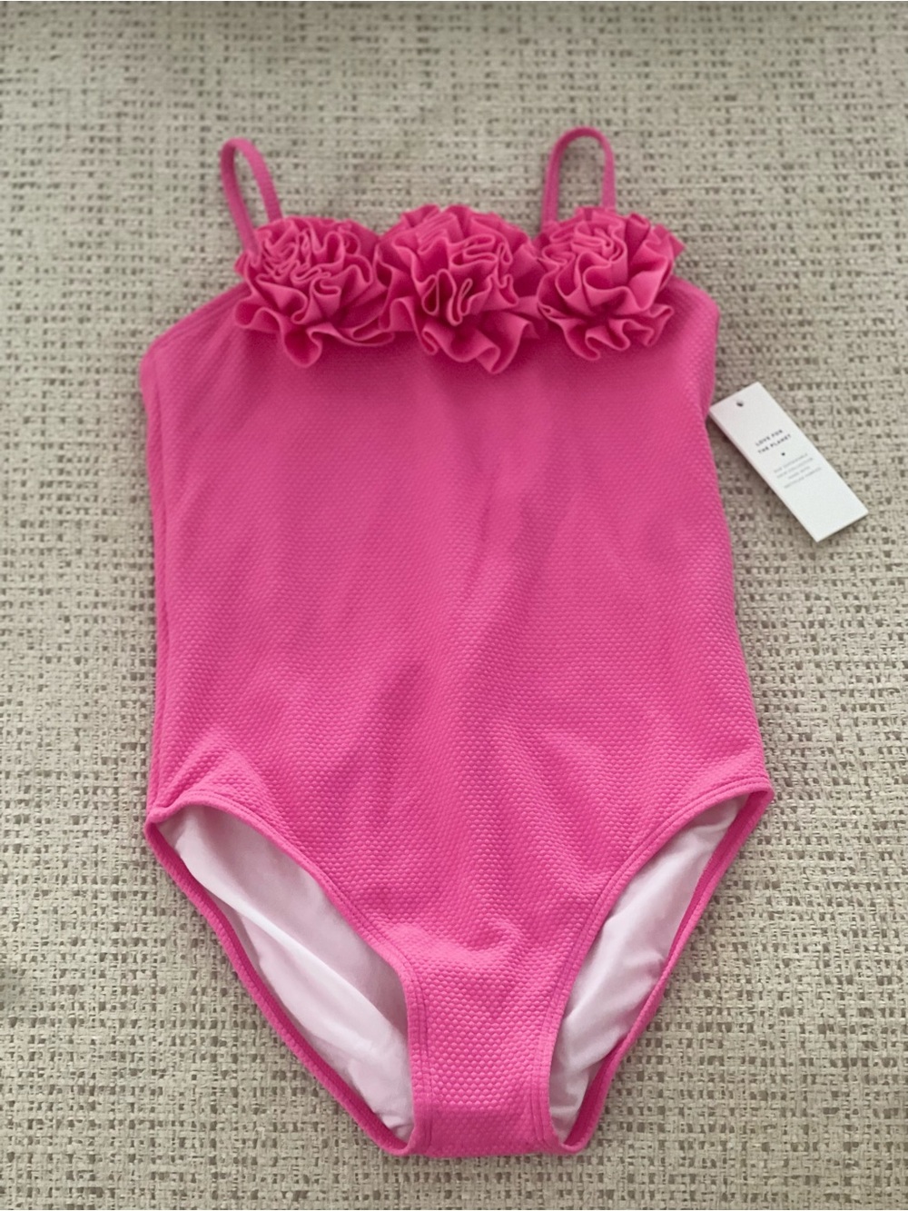 Janie and Jack Hot Pink Ruffle One-Piece Swimsuit